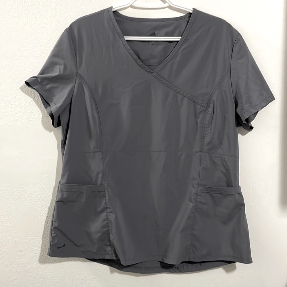 Large Gray Lynx Scrub Shirt